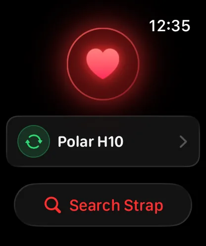 HRM Battery ready to reconnect to a saved strap