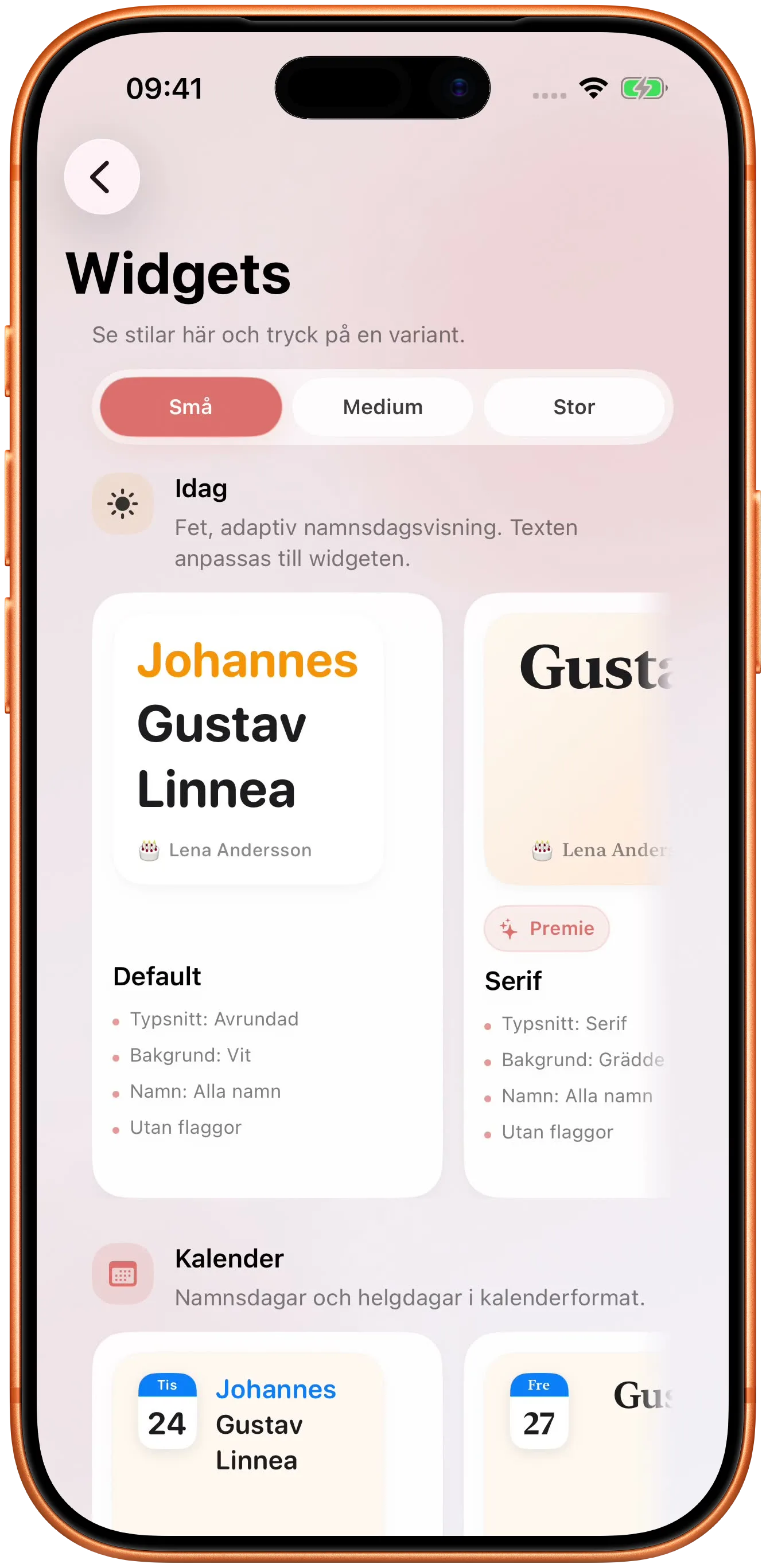 En widget som svarar utan att appen öppnas.