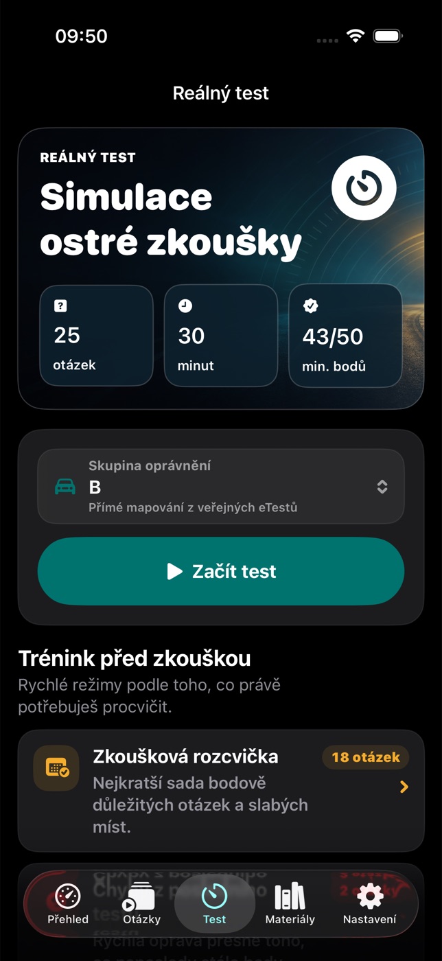 Autoškola: Řidičák 2026 – test nanečisto
