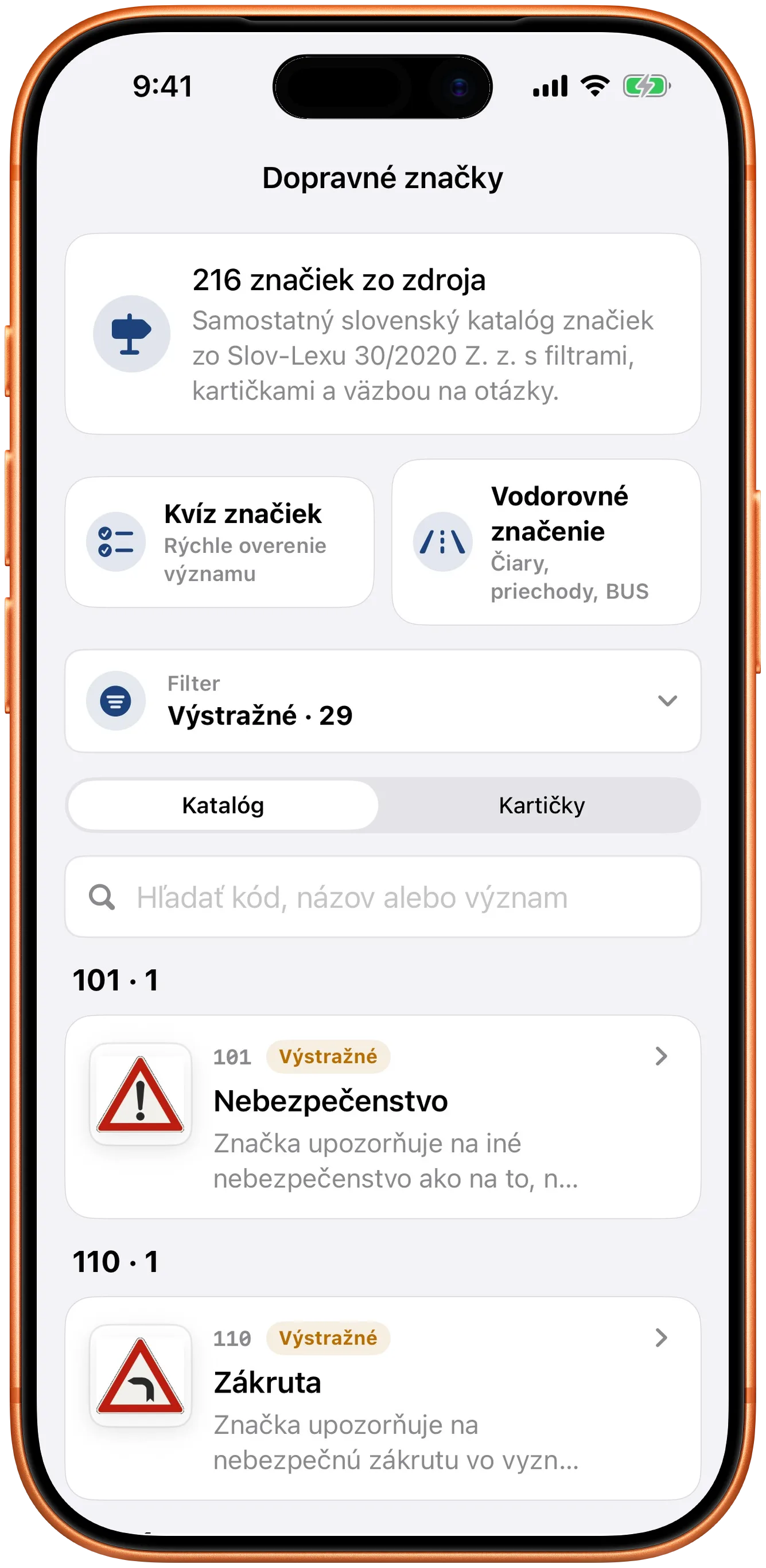 Katalóg dopravných značiek