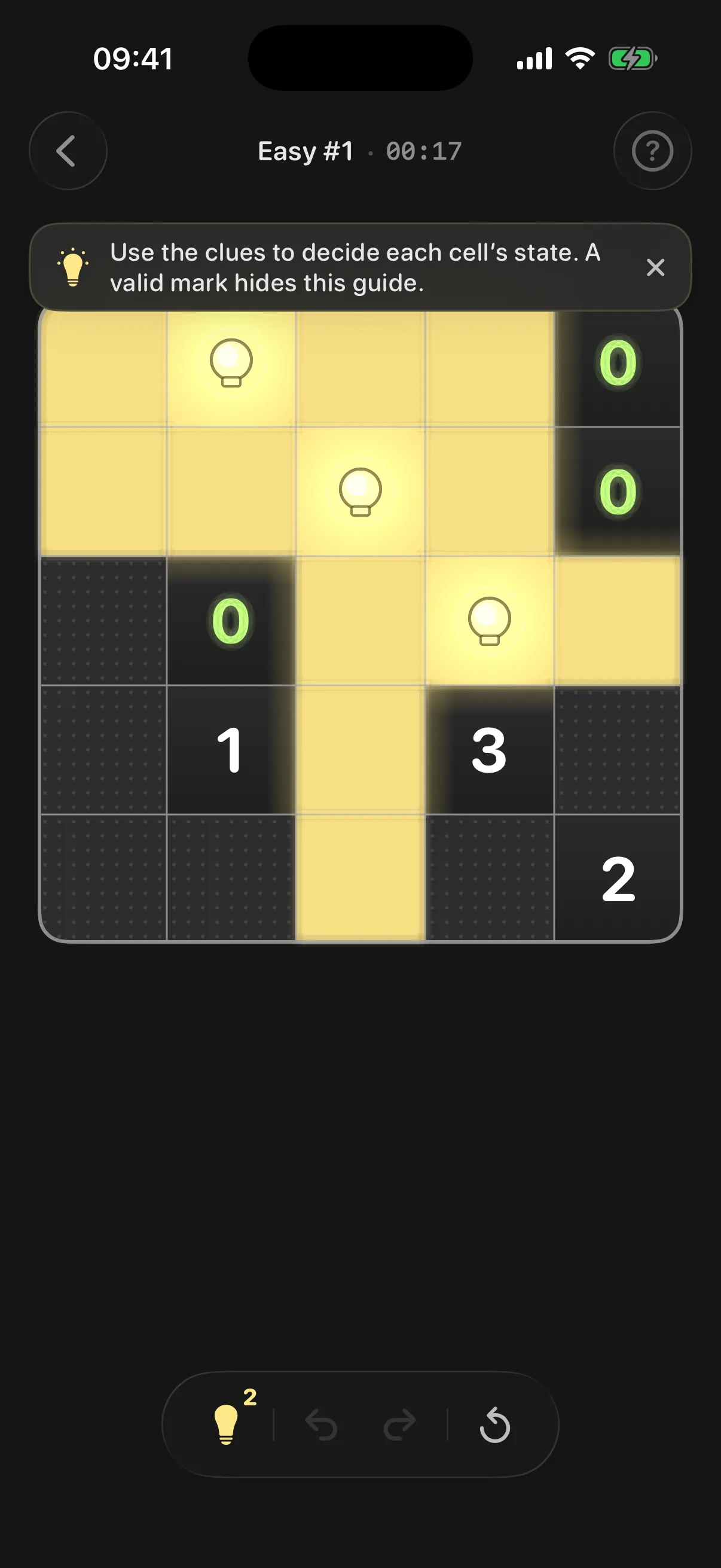Akari Glow on iPhone in dark mode