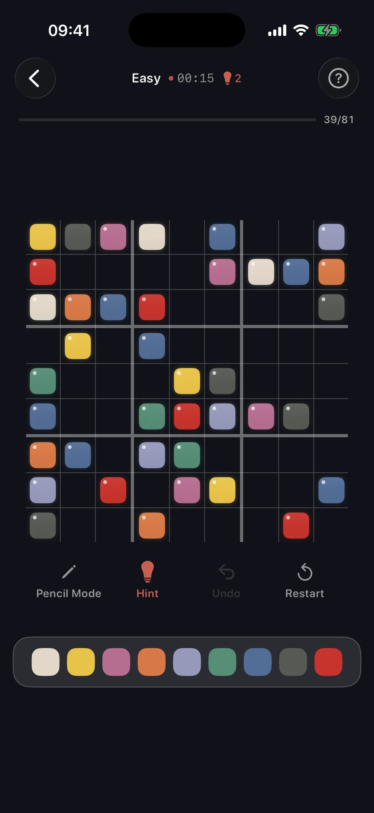 Hue on iPhone in dark mode