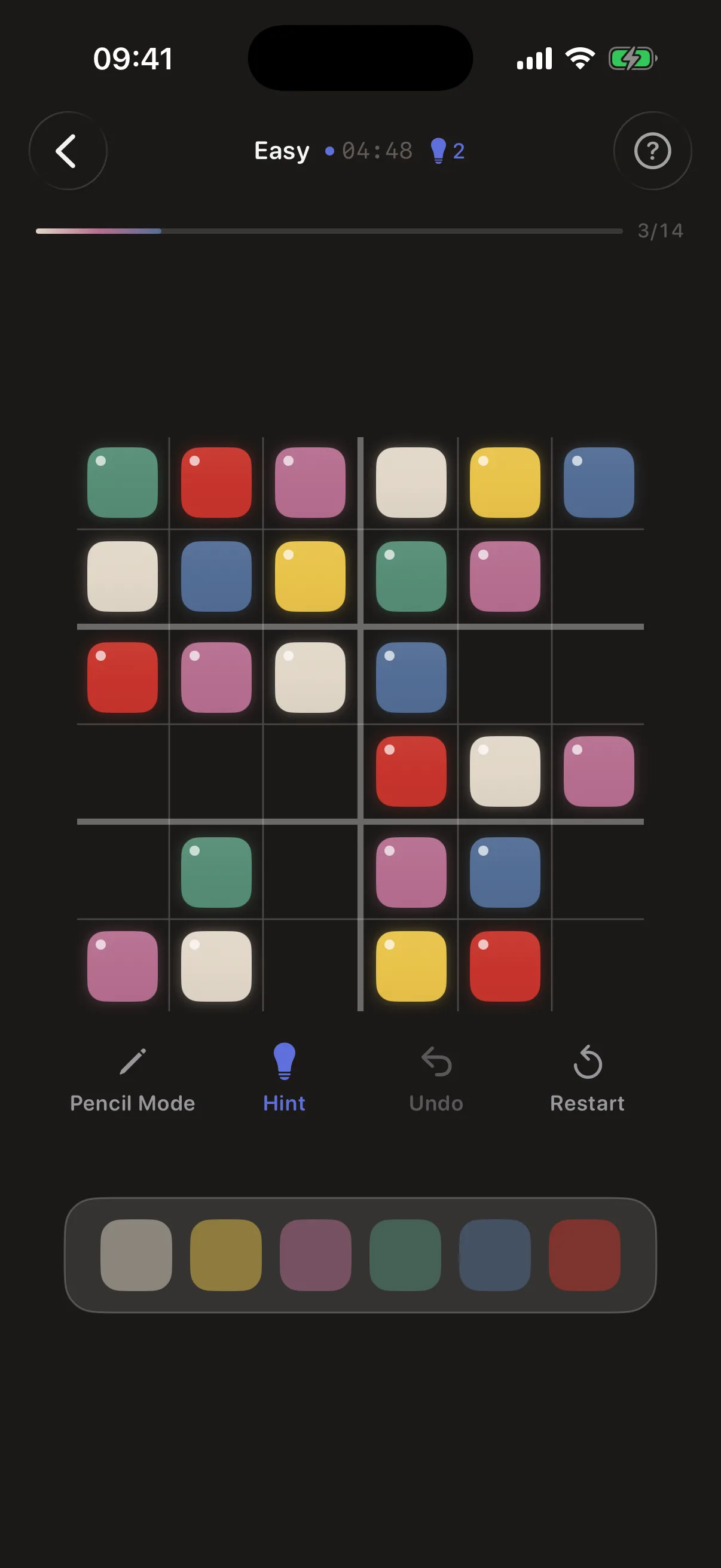 MiniHue on iPhone in dark mode