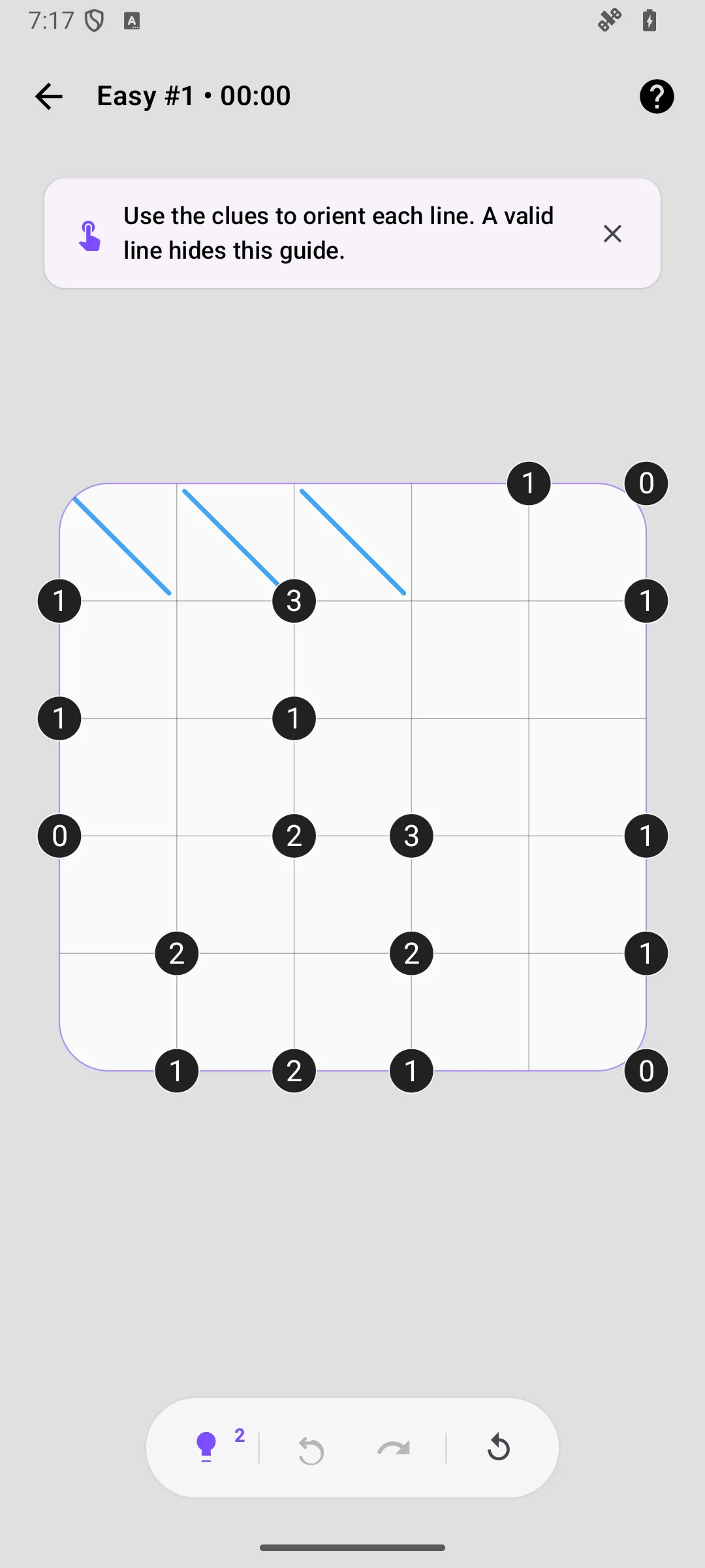 Aurora Slant on Android with a partly solved board