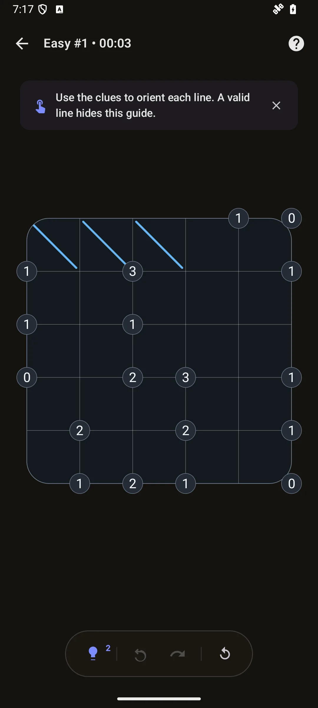 Aurora Slant on Android in dark mode