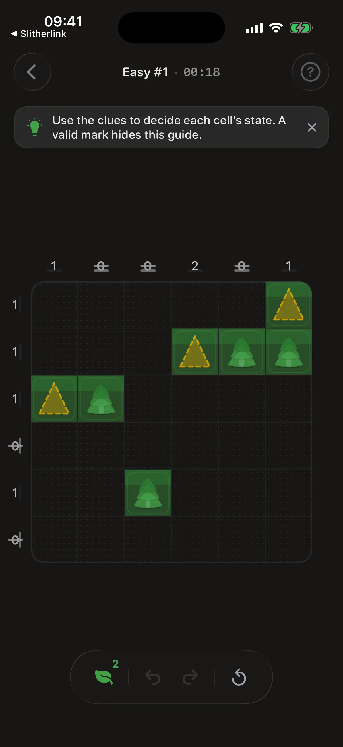 Forest Camp on iPhone in dark mode