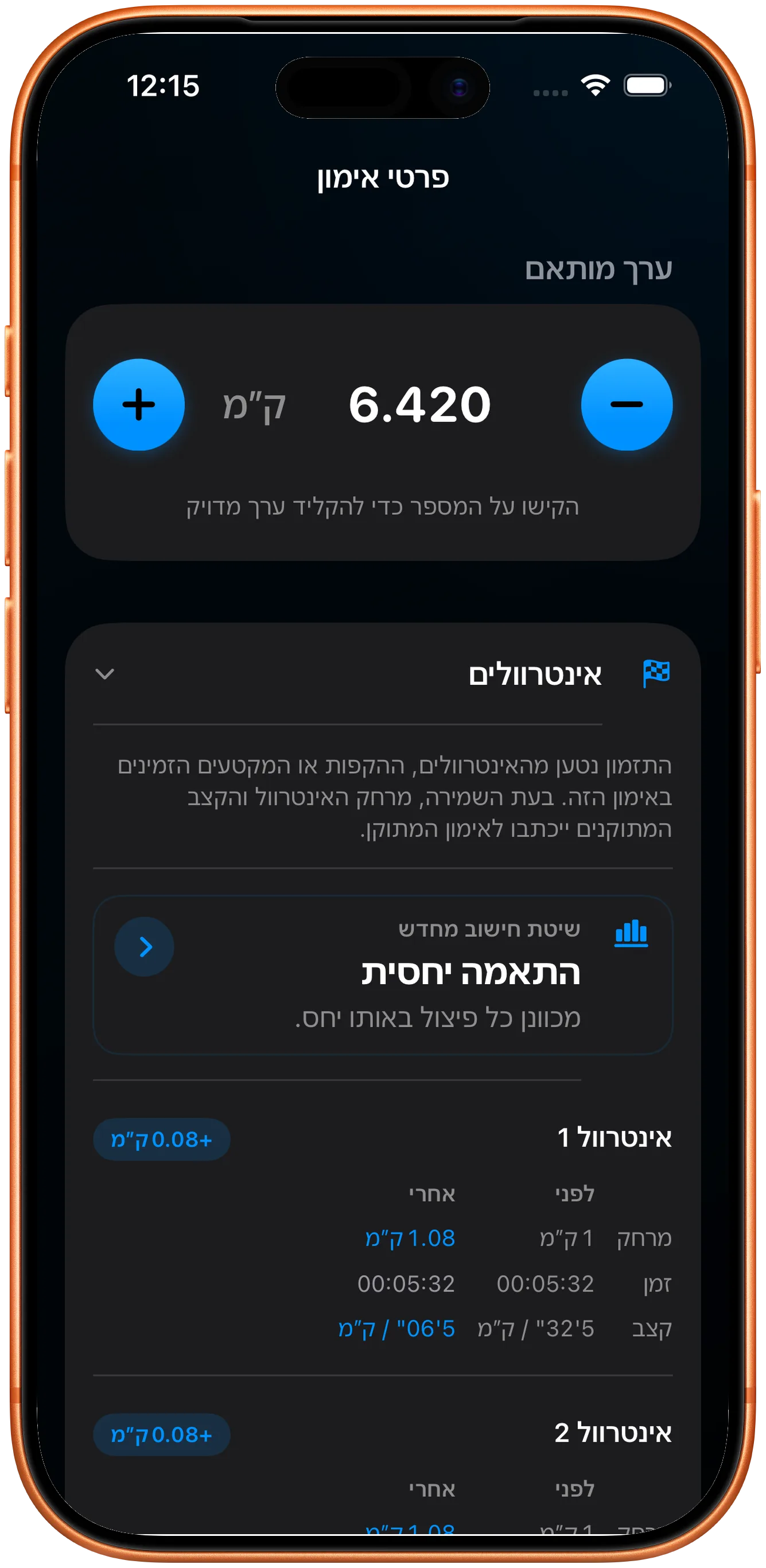 רשימת מקטעים שהותאמה ביחס אחרי התיקון
