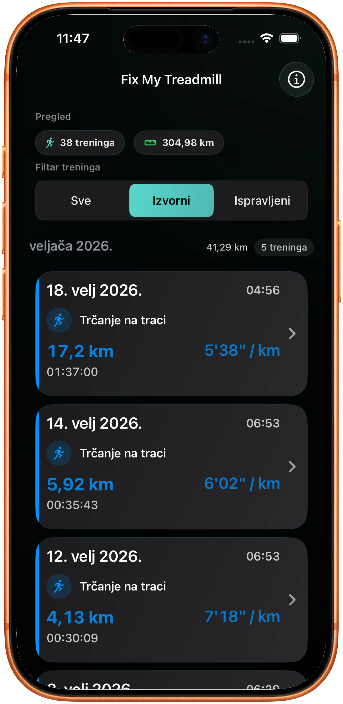 Popis treninga s trčanjem kojem treba ispraviti udaljenost