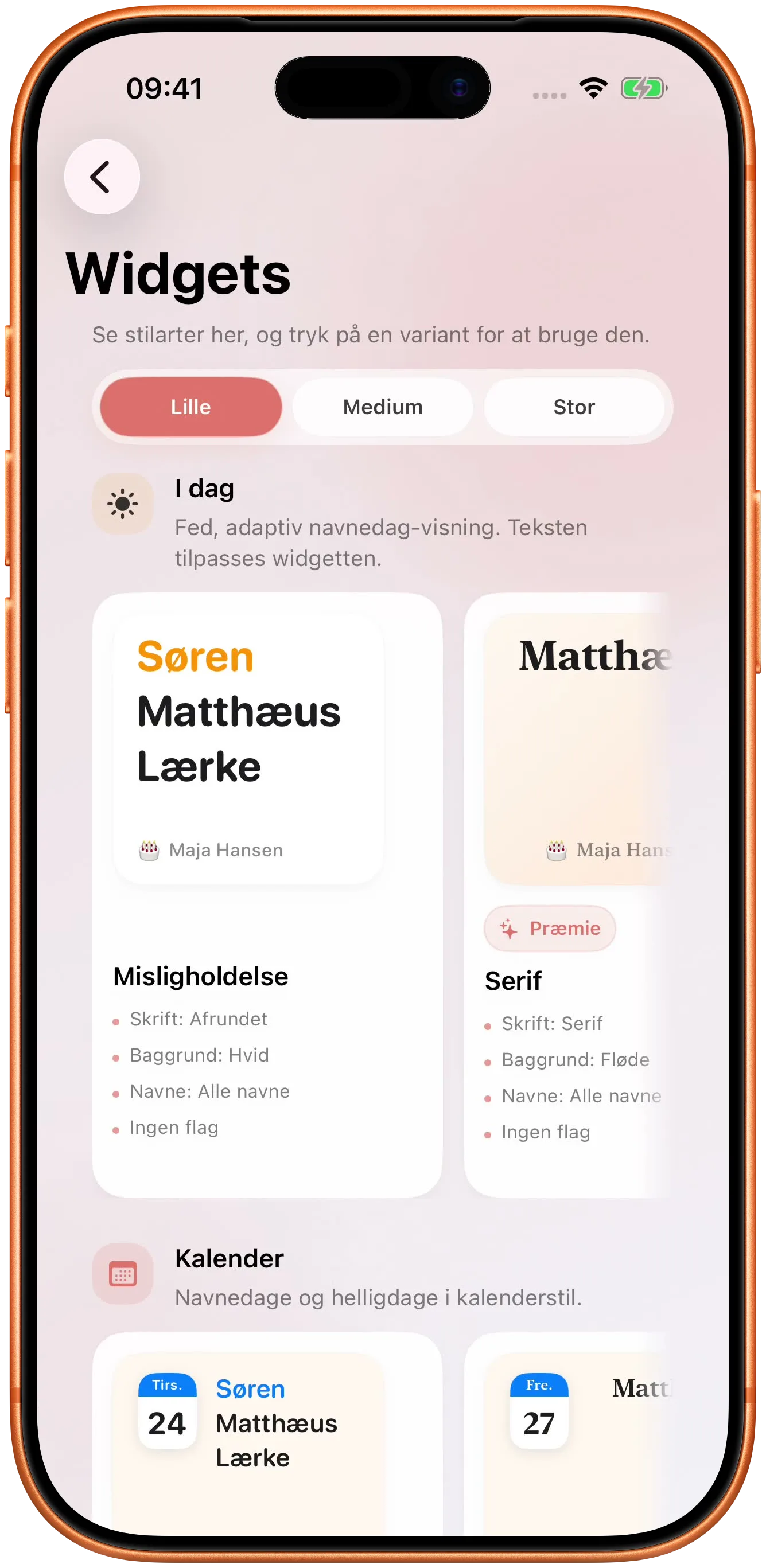En widget, der svarer uden at åbne appen.