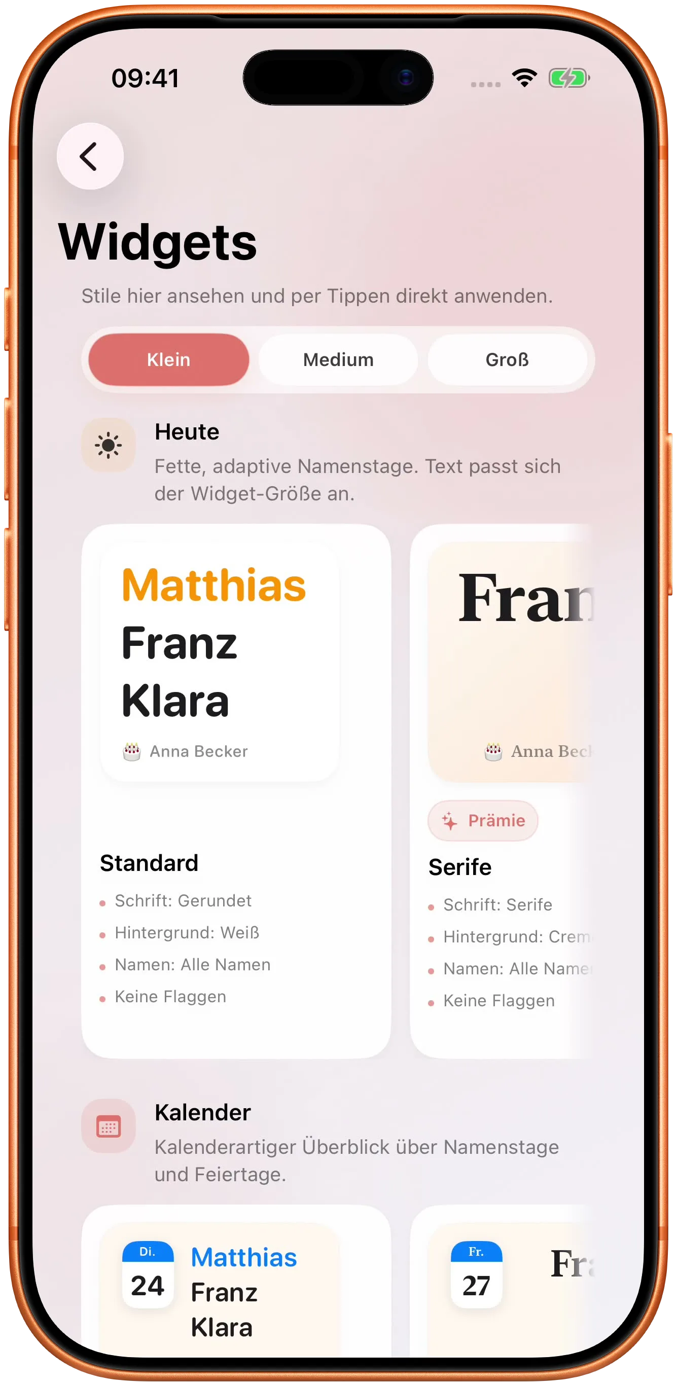 Ein Widget, das die Frage beantwortet, ohne die App zu öffnen.