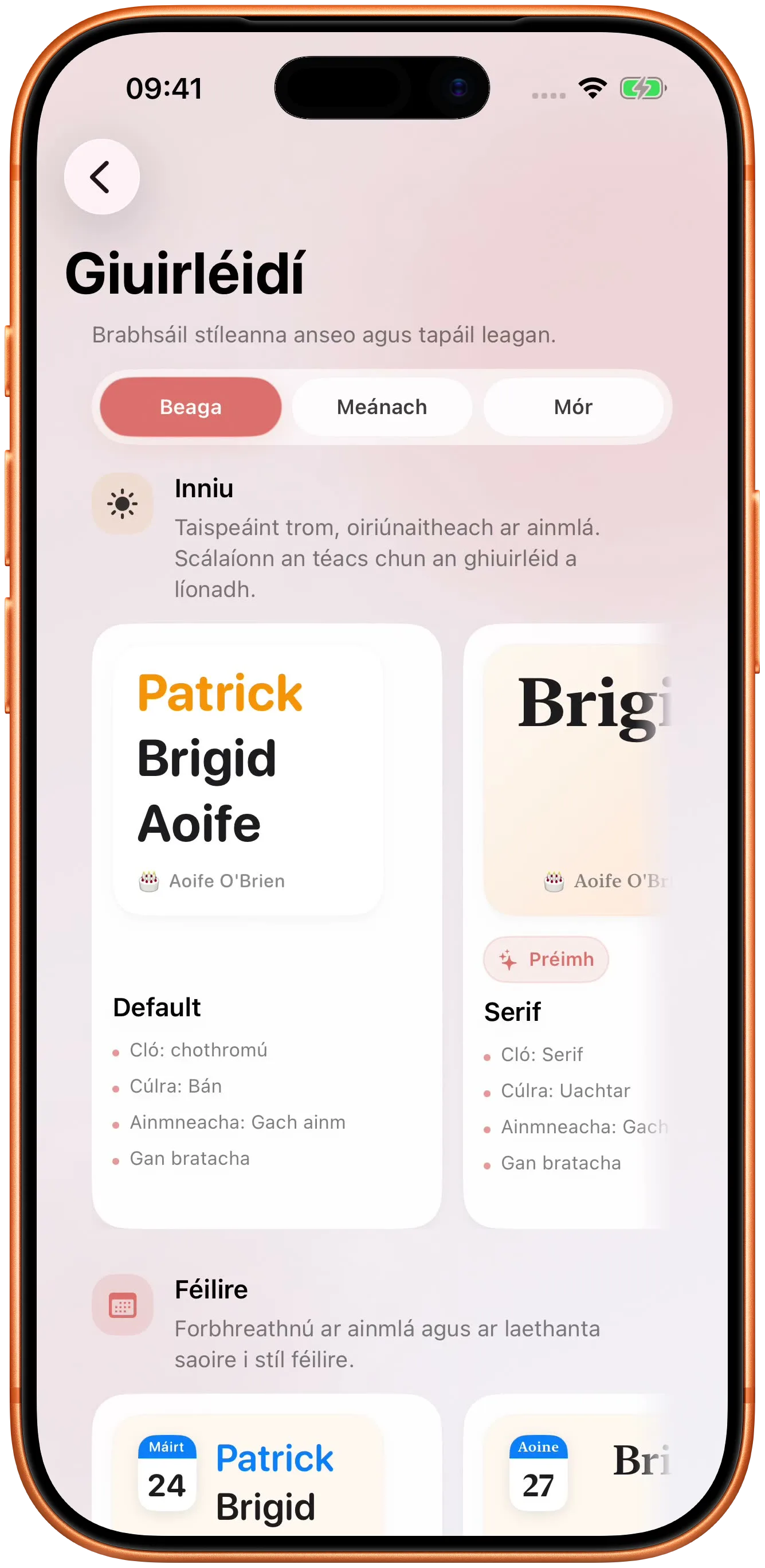 Giuirléid a fhreagraíonn an cheist gan an aip a oscailt.