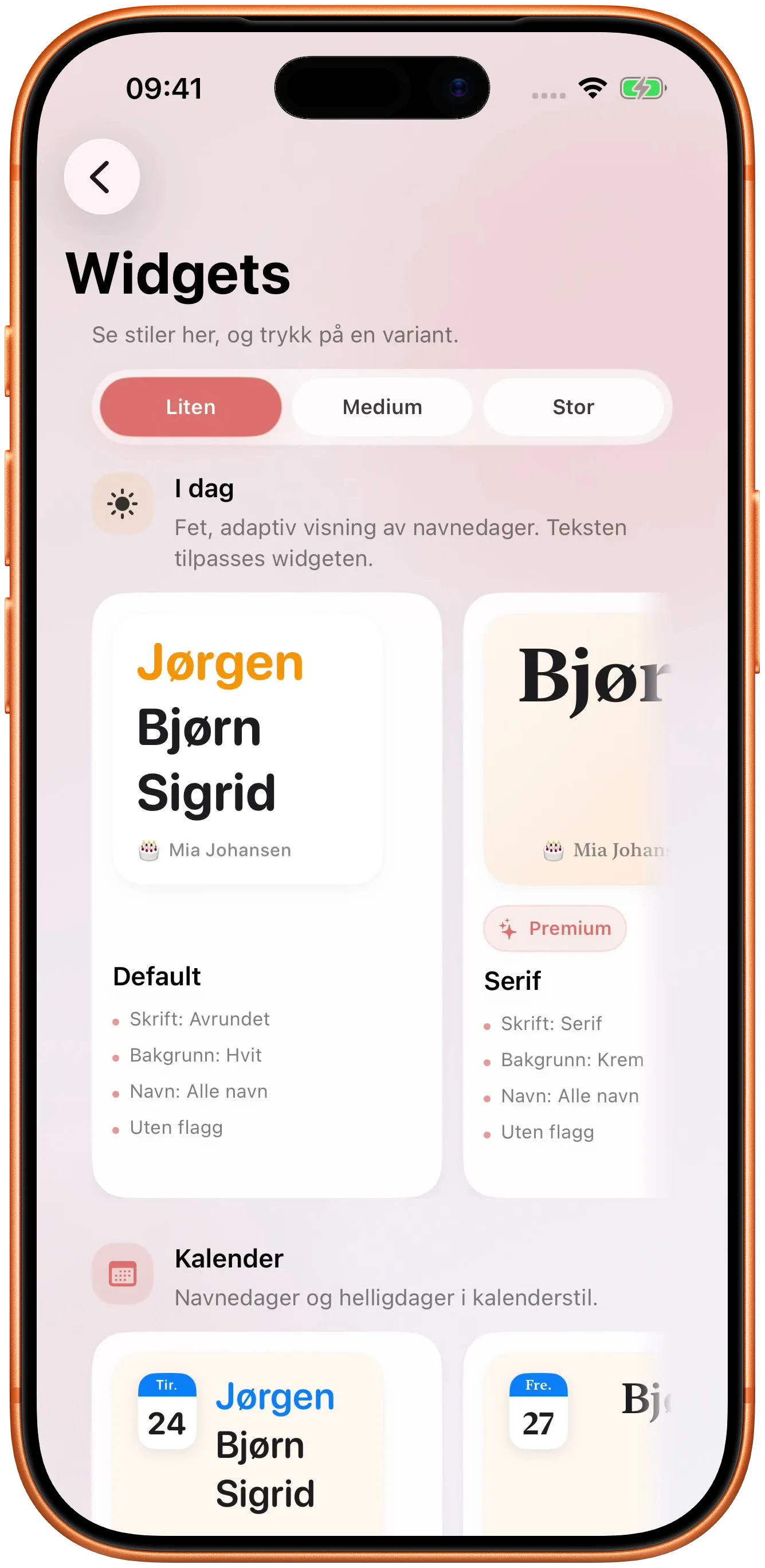 En widget som svarer uten å åpne appen.