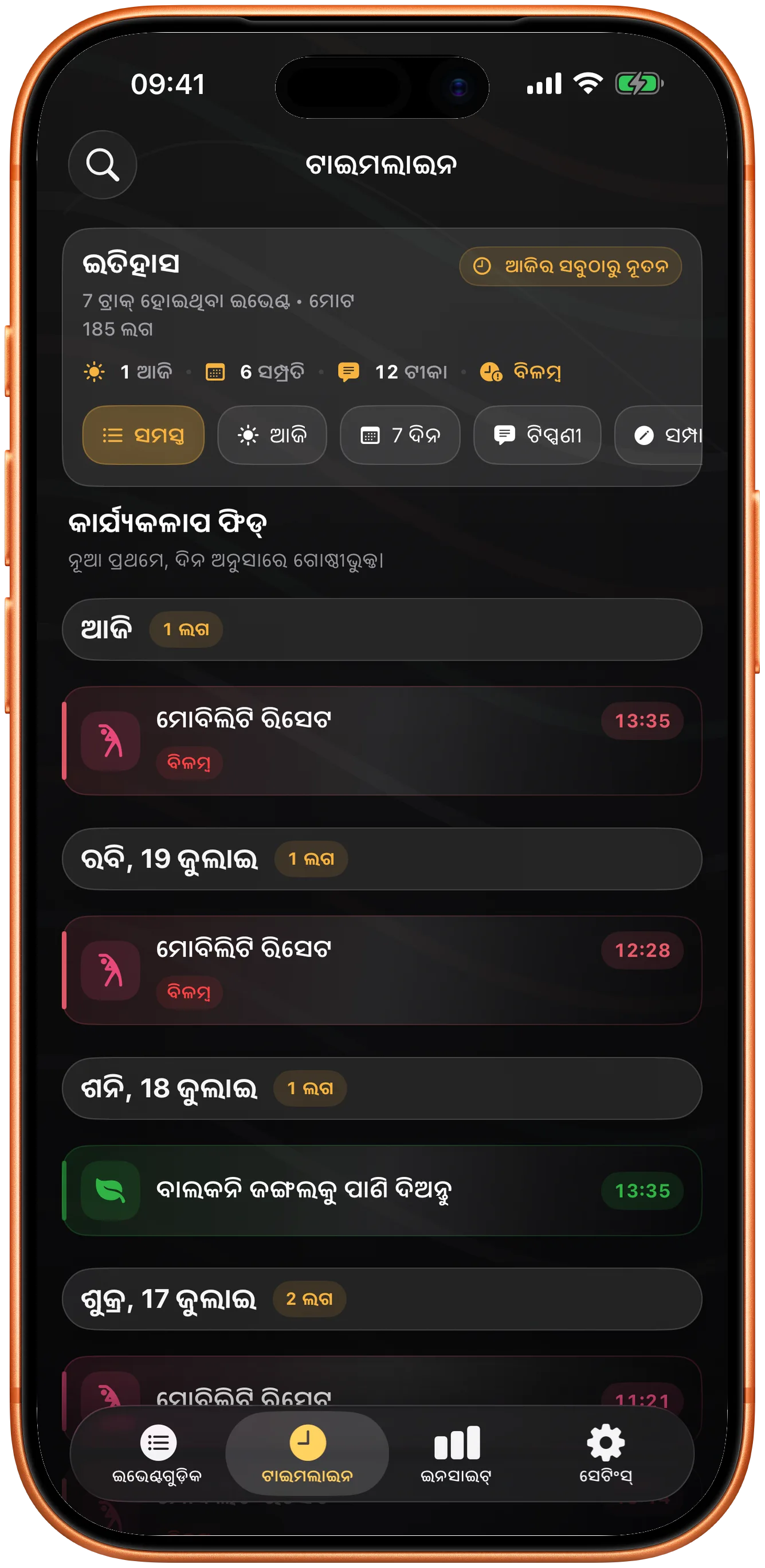 ପୂର୍ବ ନଥିର ଖୋଜିହେବା ଇତିହାସ ସହିତ Takt ର ସମୟରେଖା